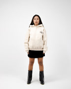 Beige Boxy Hoodie