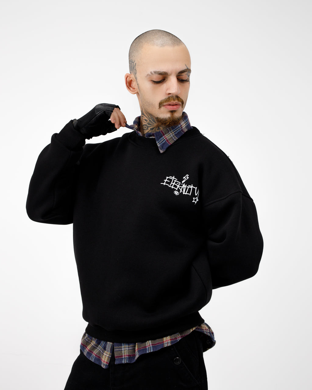 Black Boxy Crewneck