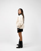 Beige Boxy Crewneck