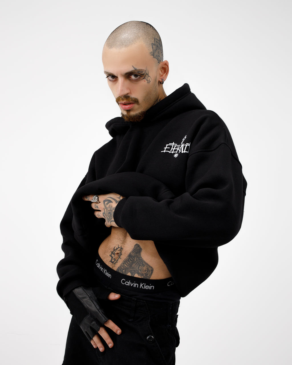 Black Boxy Hoodie