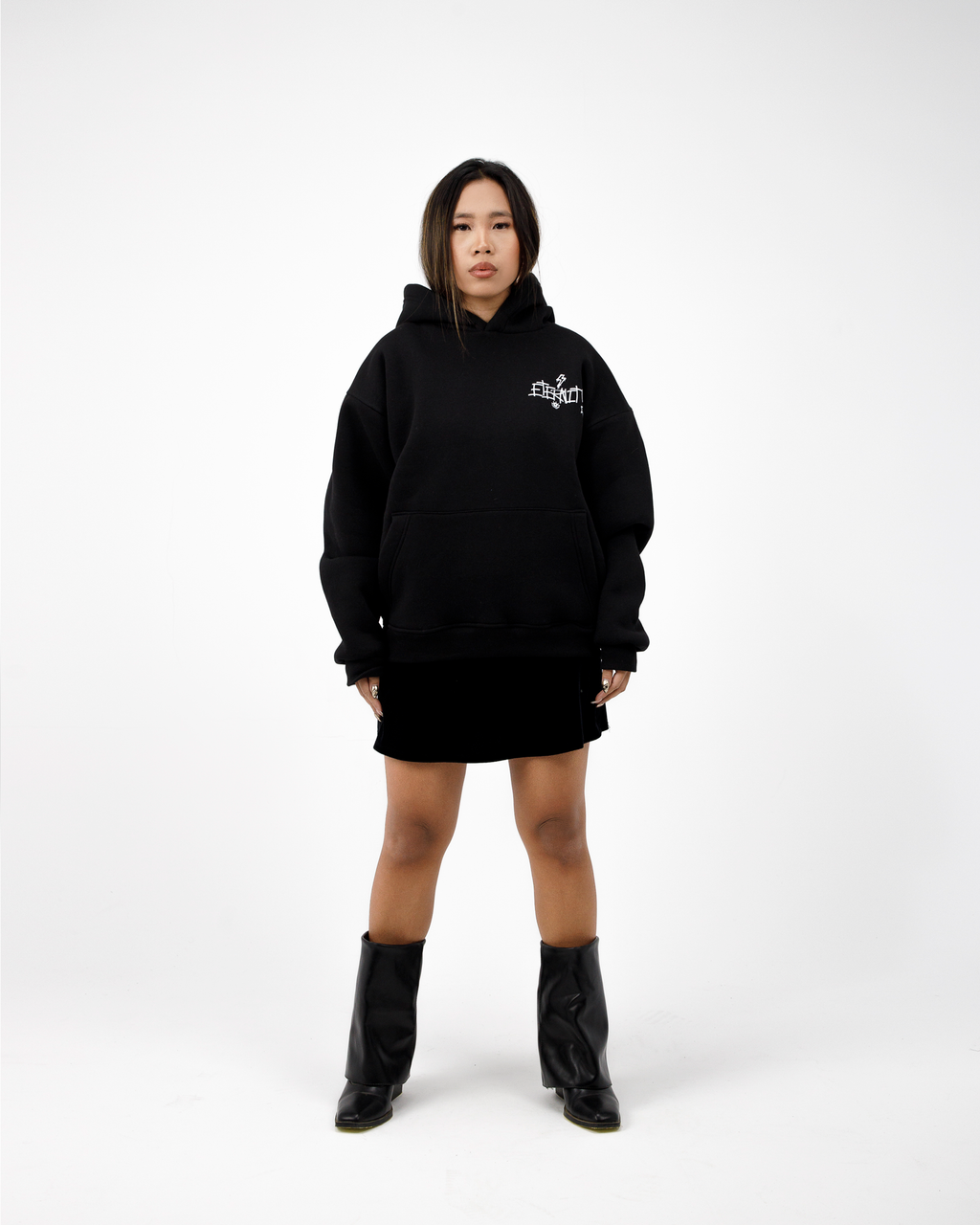 Black Boxy Hoodie