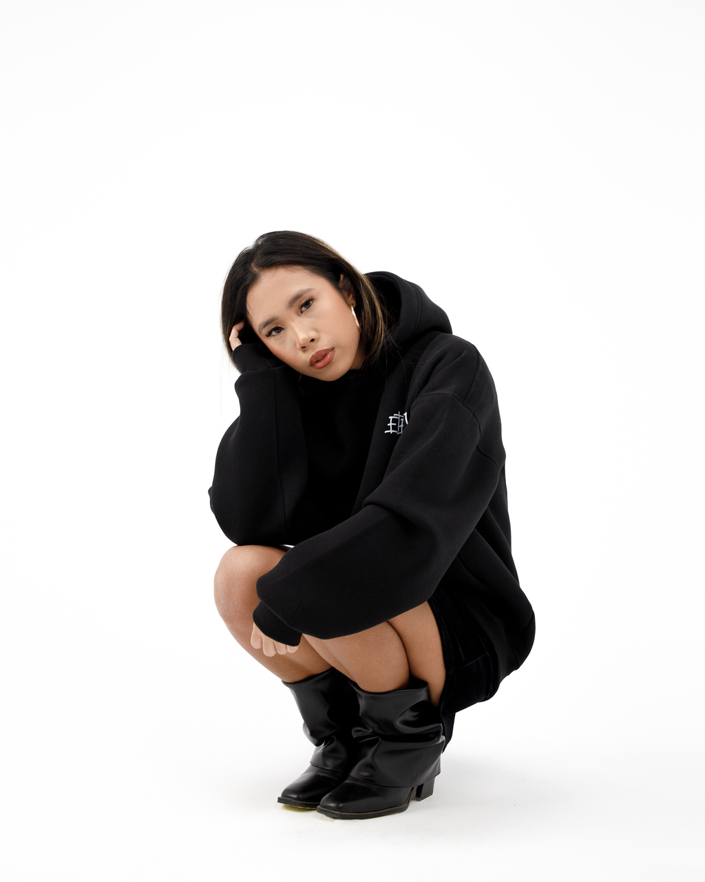 Black Boxy Hoodie