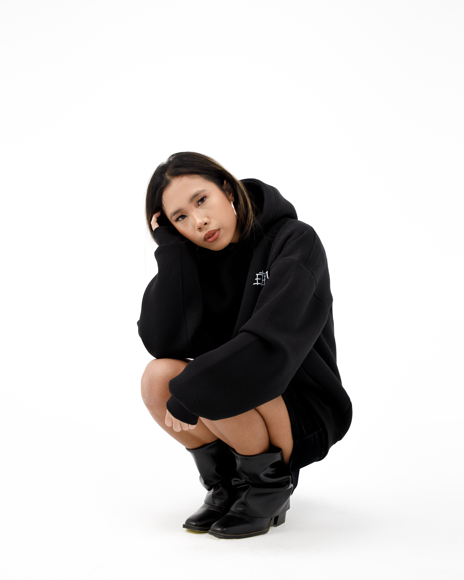 Black Boxy Hoodie