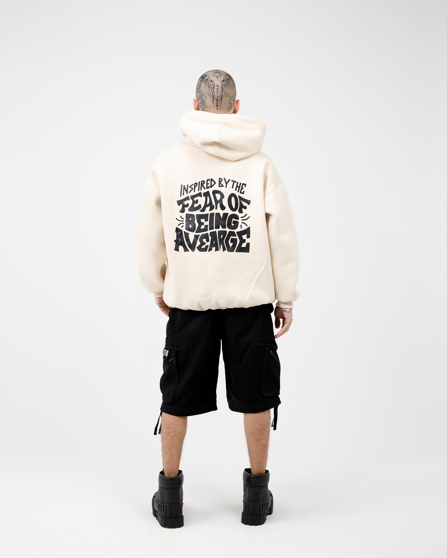 Beige Boxy Hoodie