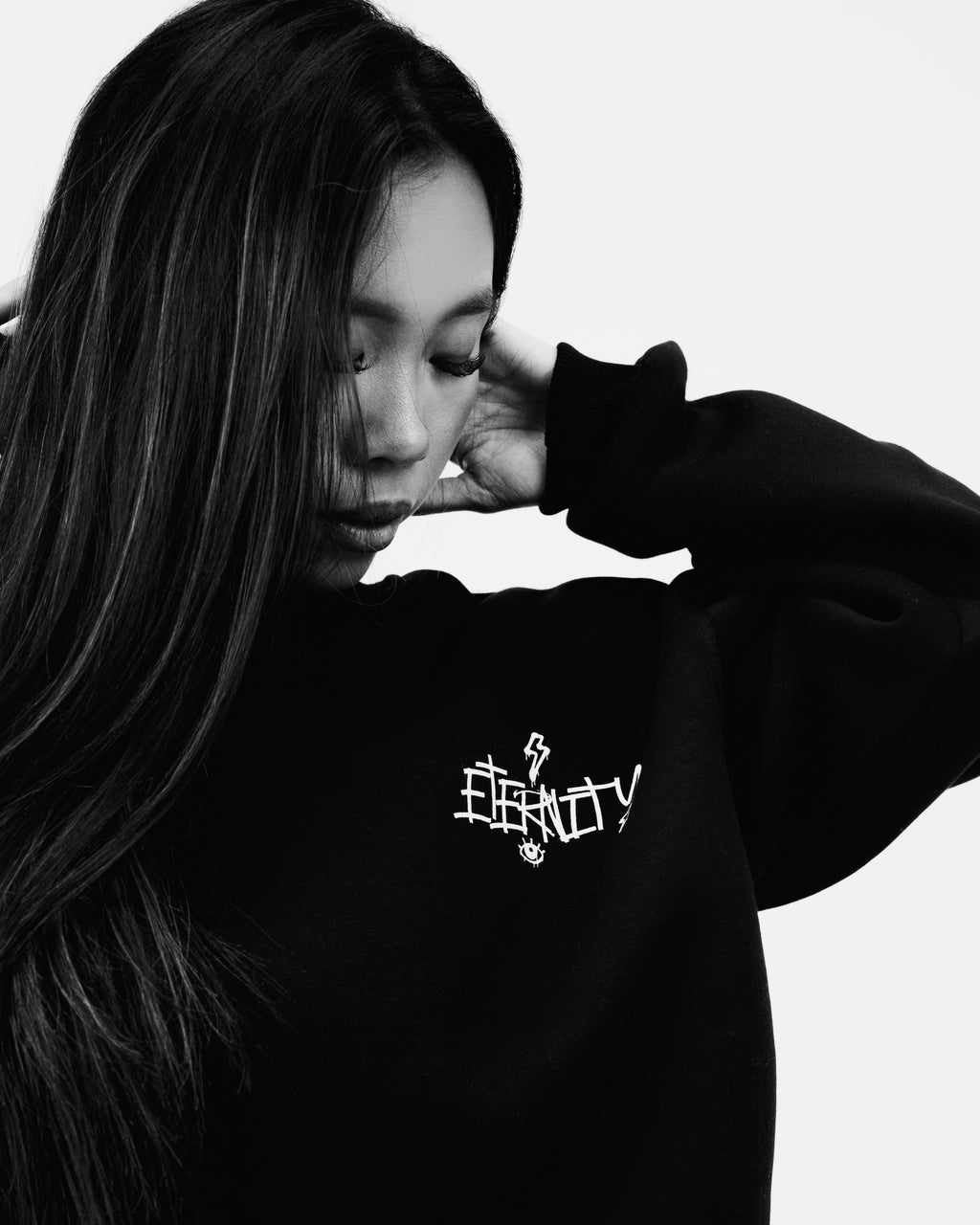 Black Boxy Crewneck