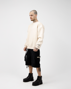 Beige Boxy Crewneck