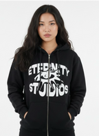 Eternity Black Zippered Hoodie